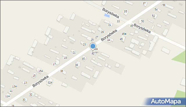 Borysówka, Borysówka, 42, mapa Borysówka