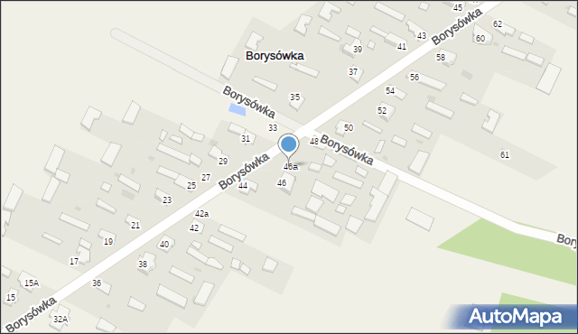 Borysówka, Borysówka, 46a, mapa Borysówka