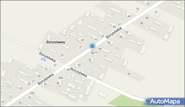 Borysówka, Borysówka, 54, mapa Borysówka