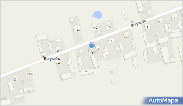 Boryszów, Boryszów, 14, mapa Boryszów