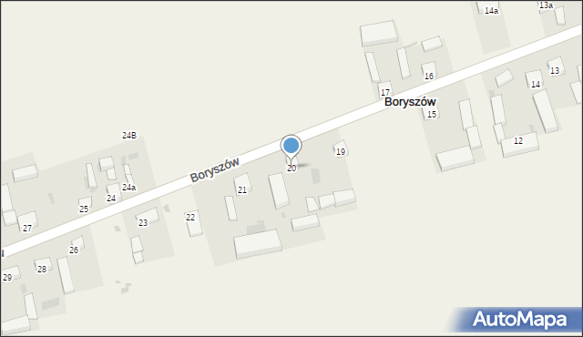 Boryszów, Boryszów, 20, mapa Boryszów