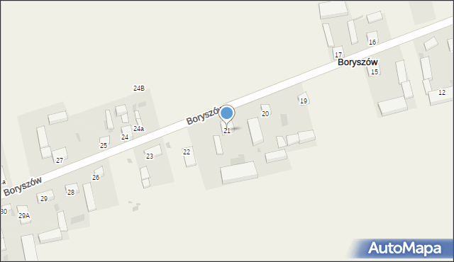 Boryszów, Boryszów, 21, mapa Boryszów