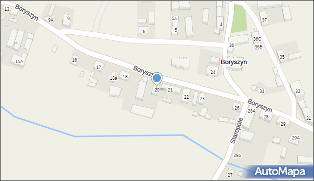 Boryszyn, Boryszyn, 20, mapa Boryszyn