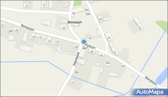 Boryszyn, Boryszyn, 28A, mapa Boryszyn