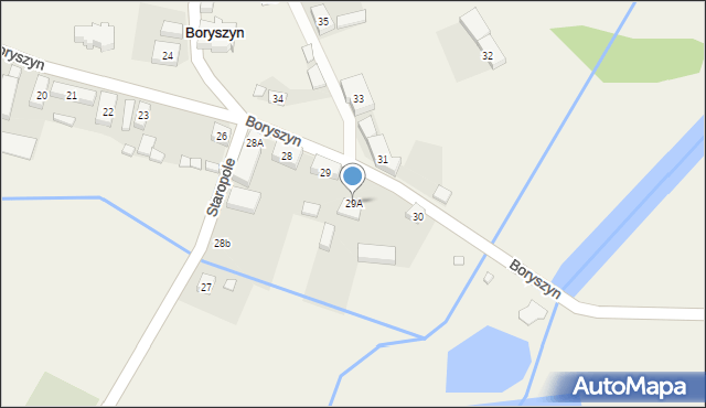 Boryszyn, Boryszyn, 29A, mapa Boryszyn