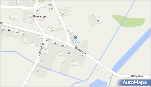 Boryszyn, Boryszyn, 31, mapa Boryszyn