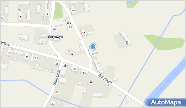 Boryszyn, Boryszyn, 33, mapa Boryszyn