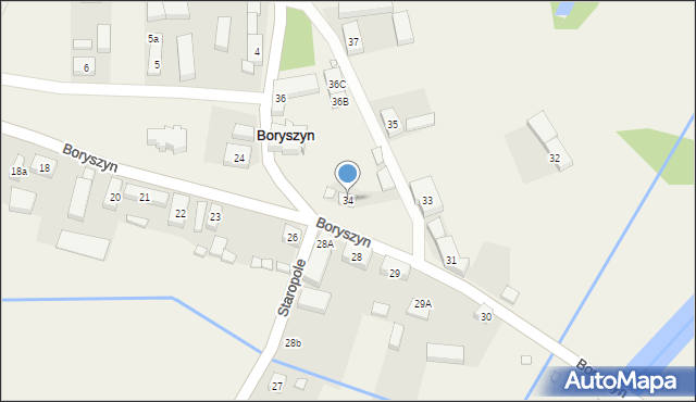 Boryszyn, Boryszyn, 34, mapa Boryszyn