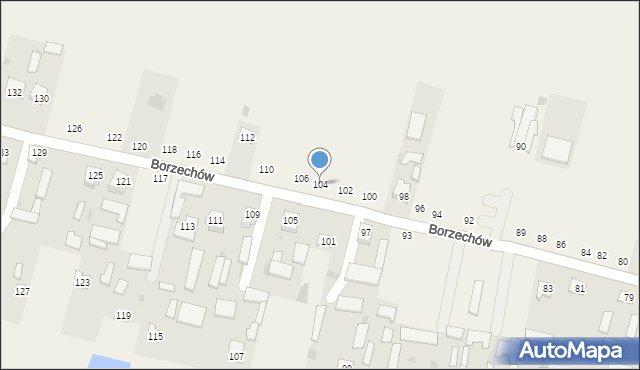 Borzechów, Borzechów, 104, mapa Borzechów