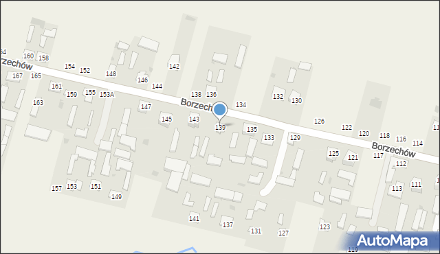 Borzechów, Borzechów, 139, mapa Borzechów