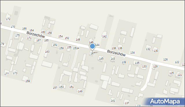 Borzechów, Borzechów, 147, mapa Borzechów