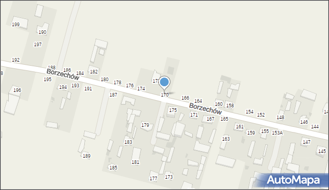 Borzechów, Borzechów, 170, mapa Borzechów