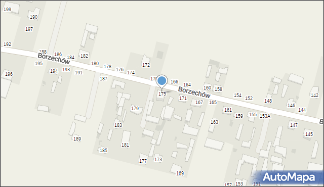 Borzechów, Borzechów, 175, mapa Borzechów