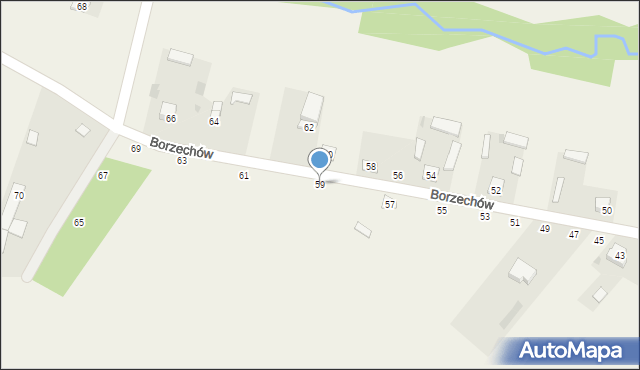 Borzechów, Borzechów, 59, mapa Borzechów