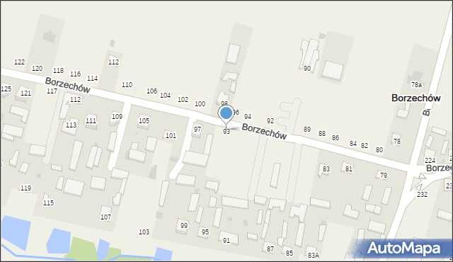 Borzechów, Borzechów, 93, mapa Borzechów