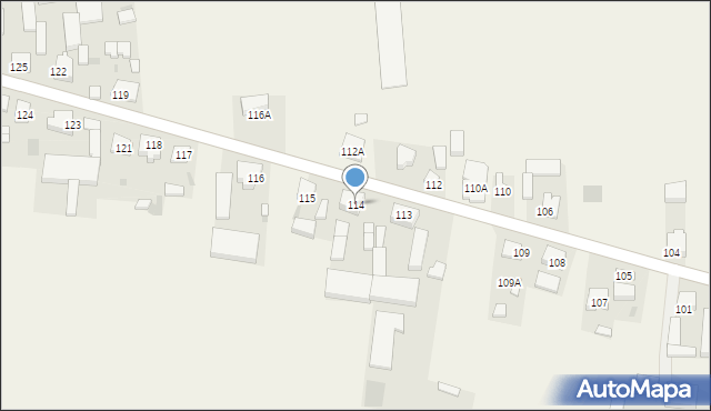 Borzęcice, Borzęcice, 114, mapa Borzęcice