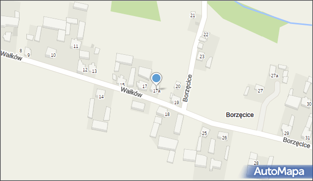 Borzęcice, Borzęcice, 17a, mapa Borzęcice