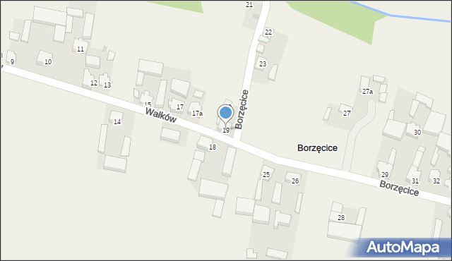 Borzęcice, Borzęcice, 19, mapa Borzęcice