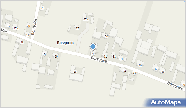 Borzęcice, Borzęcice, 29, mapa Borzęcice