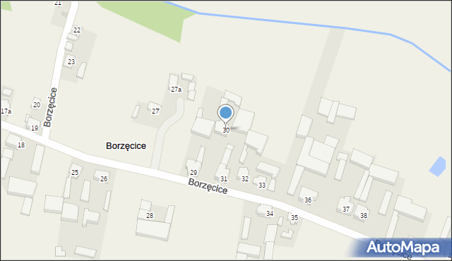 Borzęcice, Borzęcice, 30, mapa Borzęcice