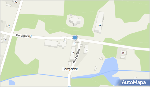 Borzęciczki, Borzęciczki, 10, mapa Borzęciczki