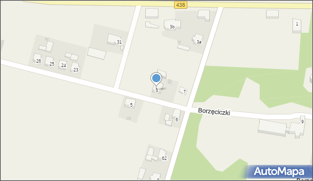 Borzęciczki, Borzęciczki, 3, mapa Borzęciczki