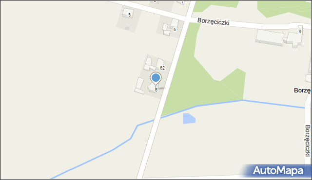 Borzęciczki, Borzęciczki, 8, mapa Borzęciczki