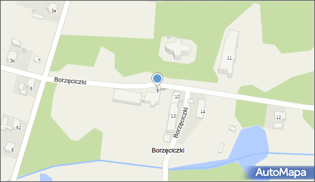 Borzęciczki, Borzęciczki, 9, mapa Borzęciczki