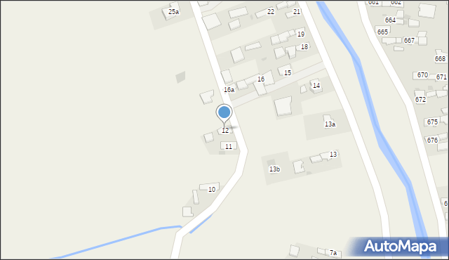 Borzęcin, Borzęcin, 12, mapa Borzęcin