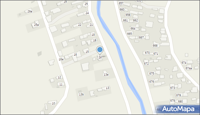 Borzęcin, Borzęcin, 14, mapa Borzęcin