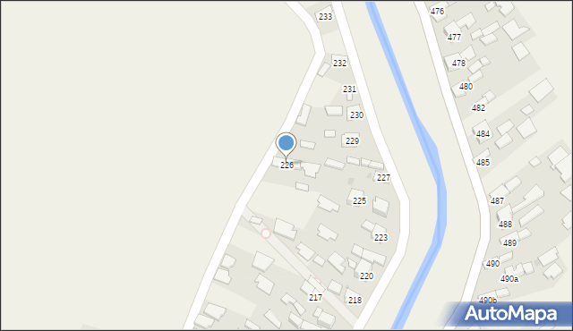 Borzęcin, Borzęcin, 226a, mapa Borzęcin