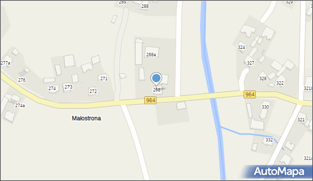 Borzęcin, Borzęcin, 268, mapa Borzęcin