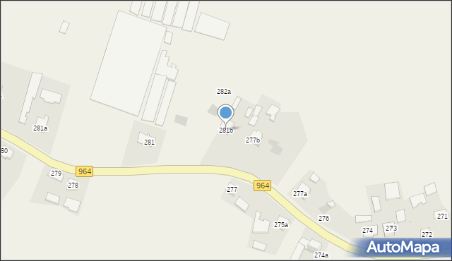 Borzęcin, Borzęcin, 281b, mapa Borzęcin