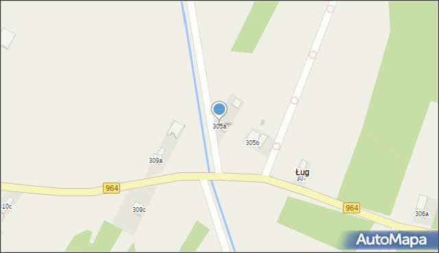 Borzęcin, Borzęcin, 305a, mapa Borzęcin