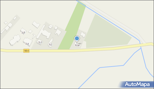 Borzęcin, Borzęcin, 311a, mapa Borzęcin