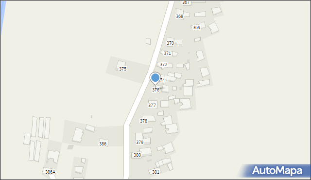 Borzęcin, Borzęcin, 376, mapa Borzęcin