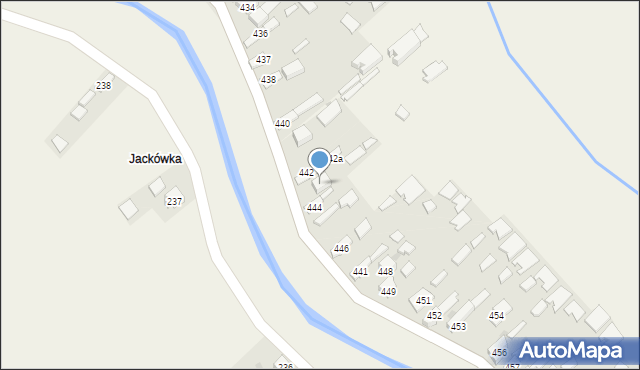 Borzęcin, Borzęcin, 443, mapa Borzęcin