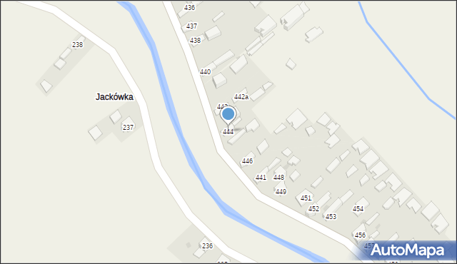 Borzęcin, Borzęcin, 444, mapa Borzęcin