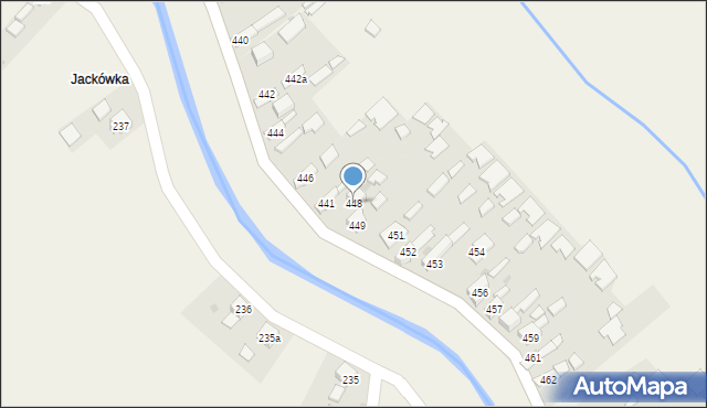 Borzęcin, Borzęcin, 448, mapa Borzęcin