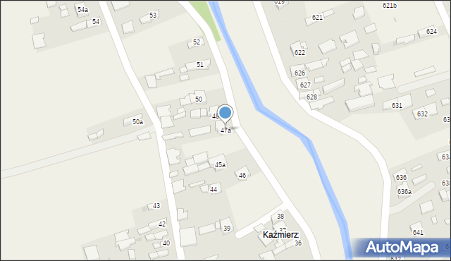 Borzęcin, Borzęcin, 47a, mapa Borzęcin