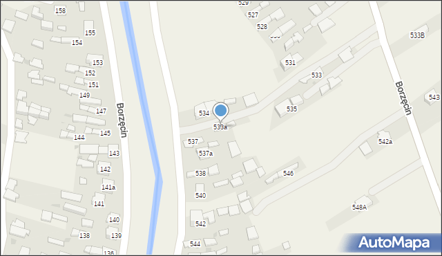 Borzęcin, Borzęcin, 533a, mapa Borzęcin