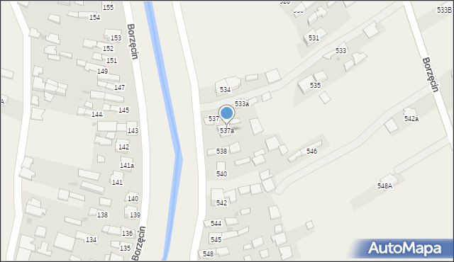 Borzęcin, Borzęcin, 537a, mapa Borzęcin