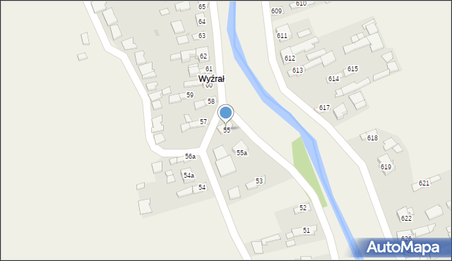 Borzęcin, Borzęcin, 55, mapa Borzęcin