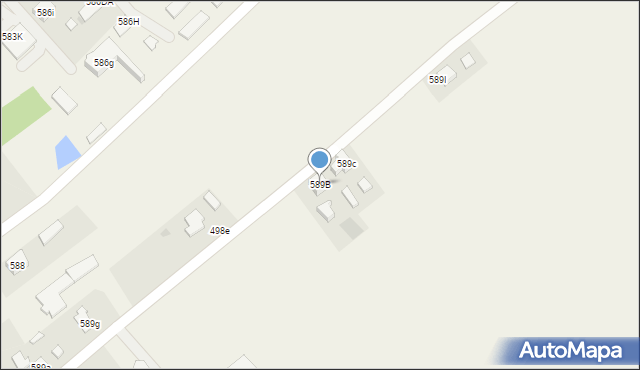 Borzęcin, Borzęcin, 589B, mapa Borzęcin