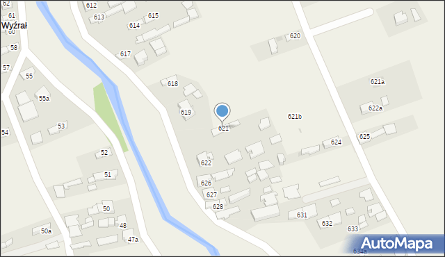 Borzęcin, Borzęcin, 621, mapa Borzęcin