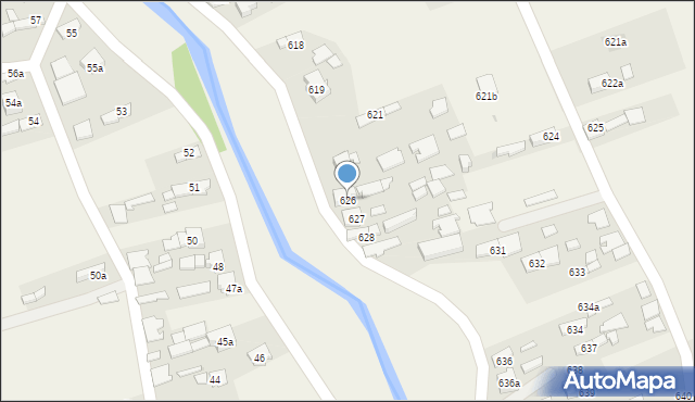 Borzęcin, Borzęcin, 626, mapa Borzęcin