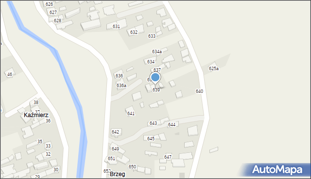 Borzęcin, Borzęcin, 639, mapa Borzęcin