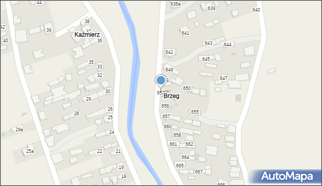 Borzęcin, Borzęcin, 652, mapa Borzęcin