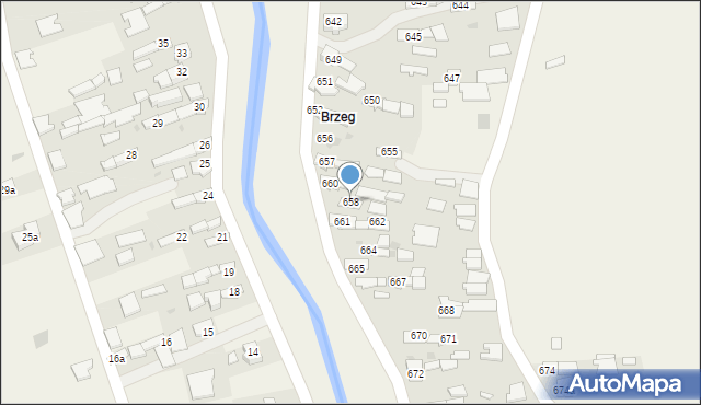 Borzęcin, Borzęcin, 658, mapa Borzęcin