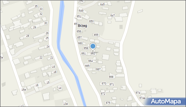 Borzęcin, Borzęcin, 662, mapa Borzęcin